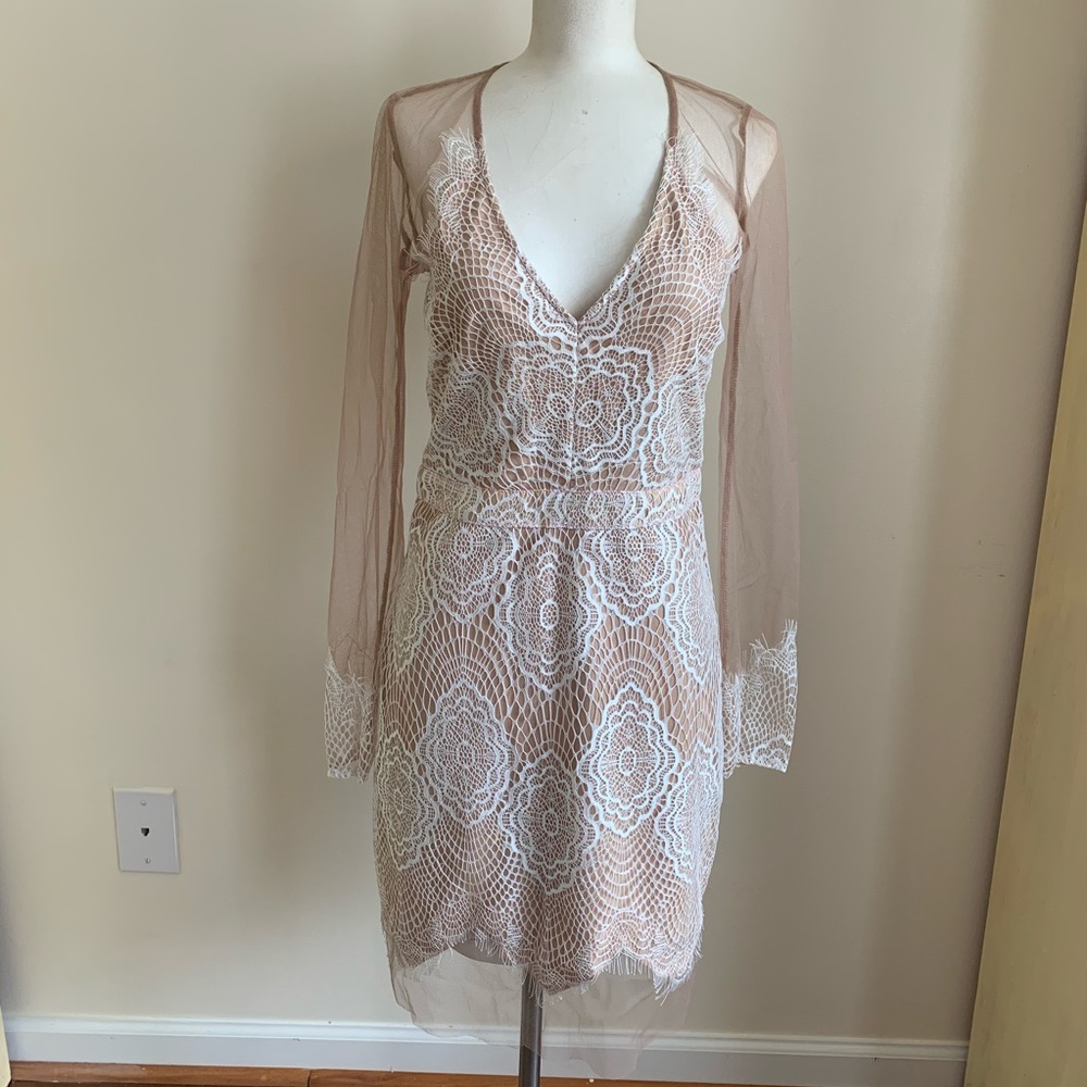 Sexy white lace dress